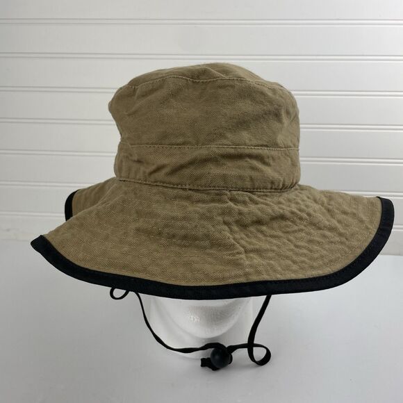 Kavu Bucket Hat Khaki Tan Boonie Fishing Outdoor Hiking Drawstring USA Made - Picture 1 of 7